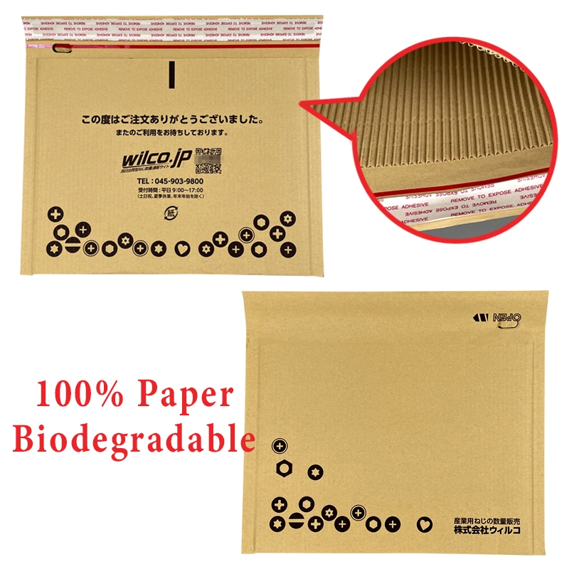 O favo de mel feito sob encomenda por atacado de Kraft da cópia corrugou o envelope poli Compostable do encarregado do envio da correspondência da bolha do papel do encarregado do envio da correspondência do envelope